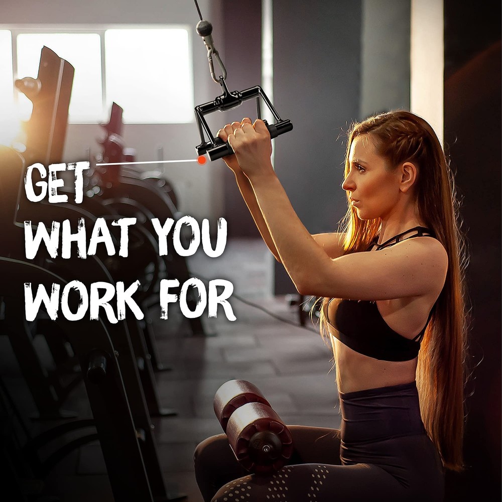 Double D Row Handle Cable Attachment for Weight Workout Cable Machine Home Gym