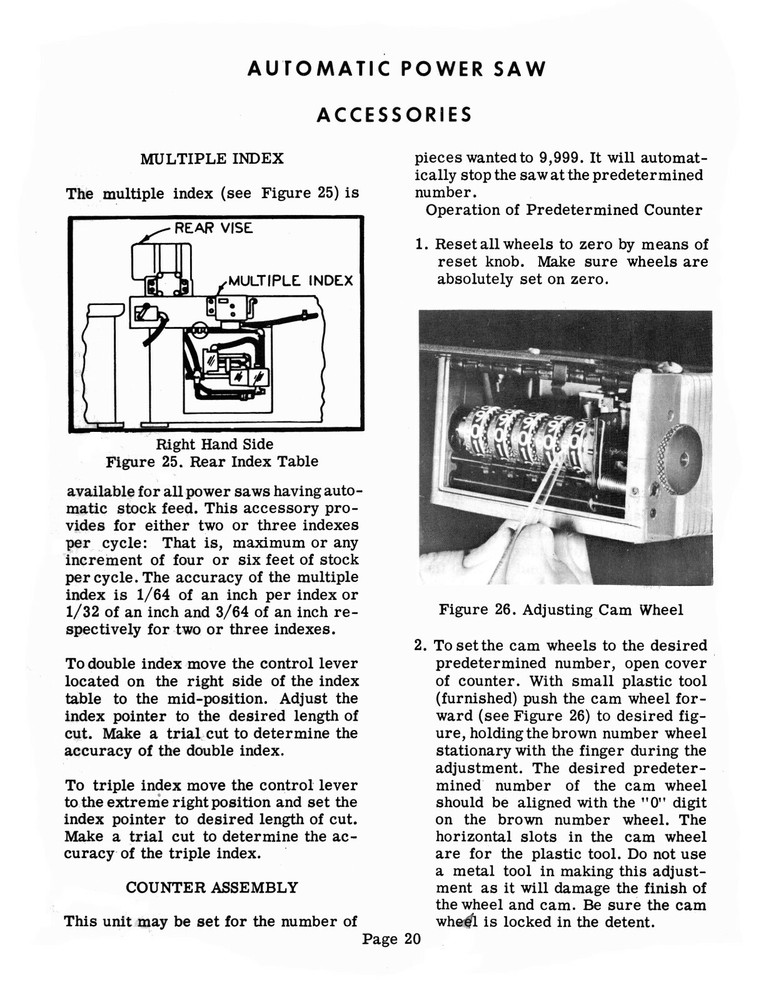 DoALL C70 Horizontal Automatic Power Bandsaw Instruction Manual #1147