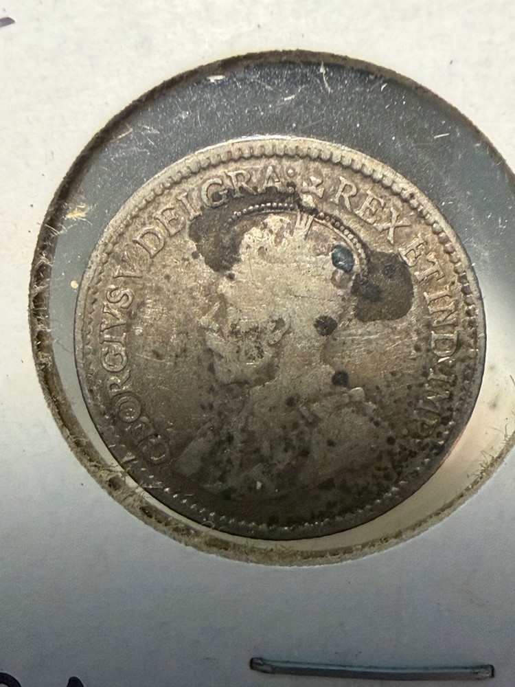 1918 Canada Silver Five Cents coin