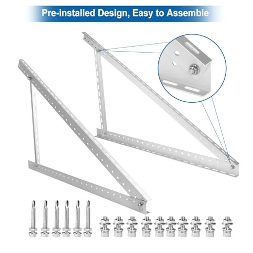 2 Sets 45'' Solar Panel Mount Brackets for 100-400 Watt Solar 45 IN 2 Sets