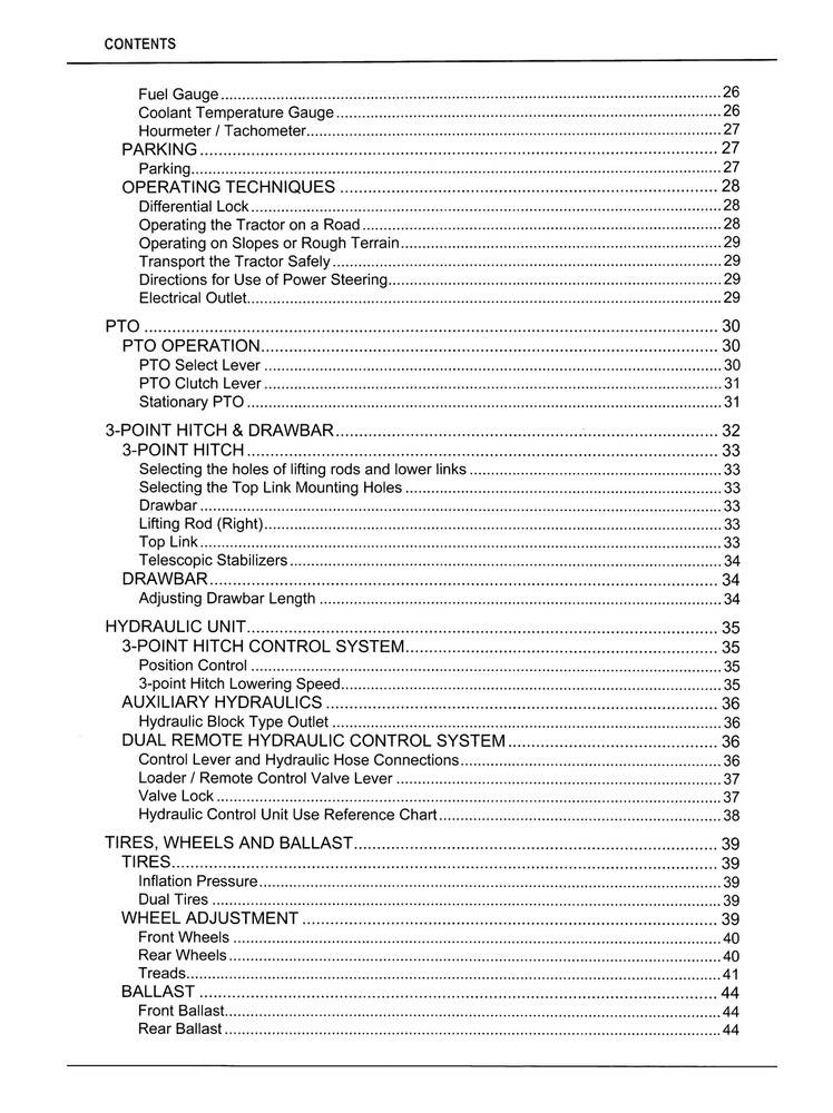 Kubota B2301 & B2601 Tractor — Operators Manual Guide Reference — 93 Pages