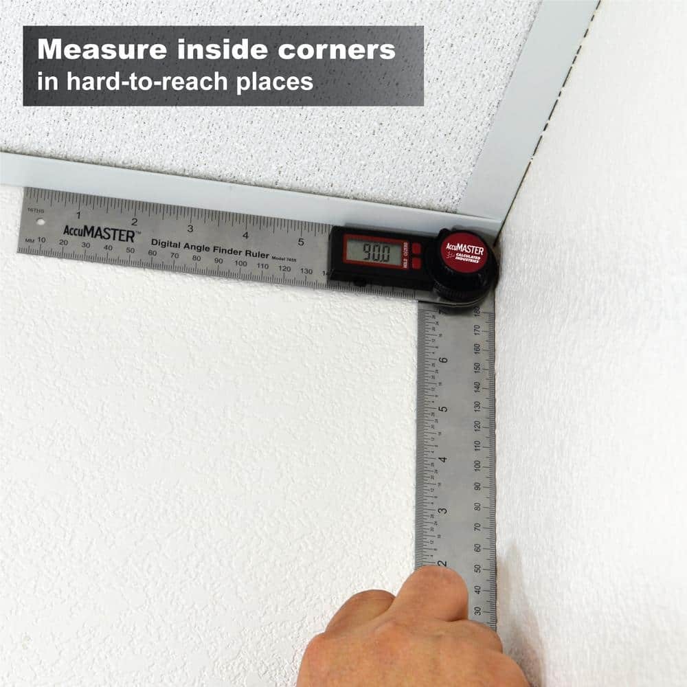 AccuMASTER Digital 7 in. Angle Finder Protractor and Ruler