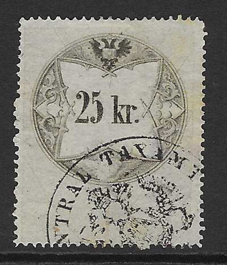 Austria 1860s 25kr Used Nice Cancel - S32408