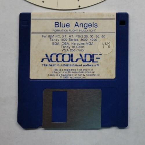 Blue Angels Formation Flight Simulation (PC, 1989, 3.5" Floppy Disc)