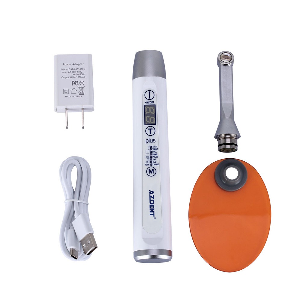 AZDENT Dental Wireless LED Curing Light Lamp 1 Second Curing Plus105 2500mw/cm²