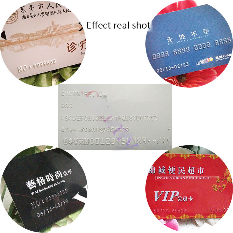 PVC Card Embosser Machine VIP Card Typewriter Letters Numbers Embossing Coder