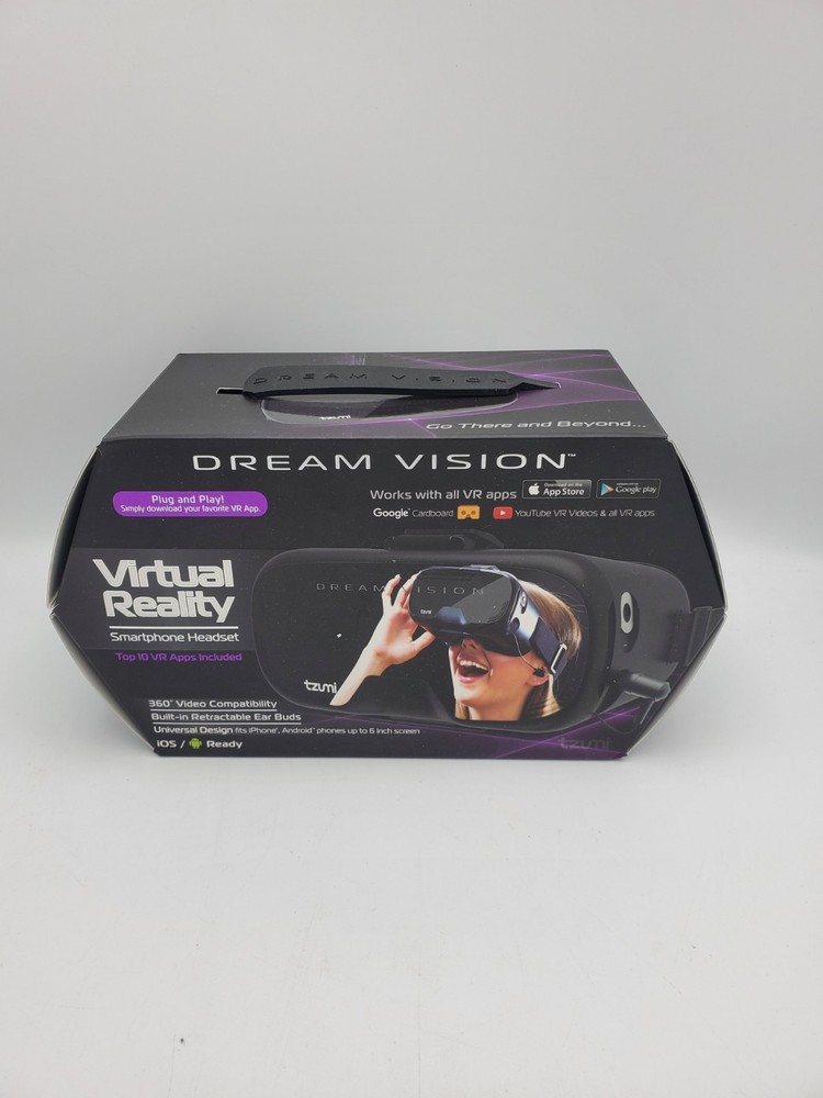 Tzumi Dream Vision Pro Virtual Reality Headset with Bluetooth - IOS Ready