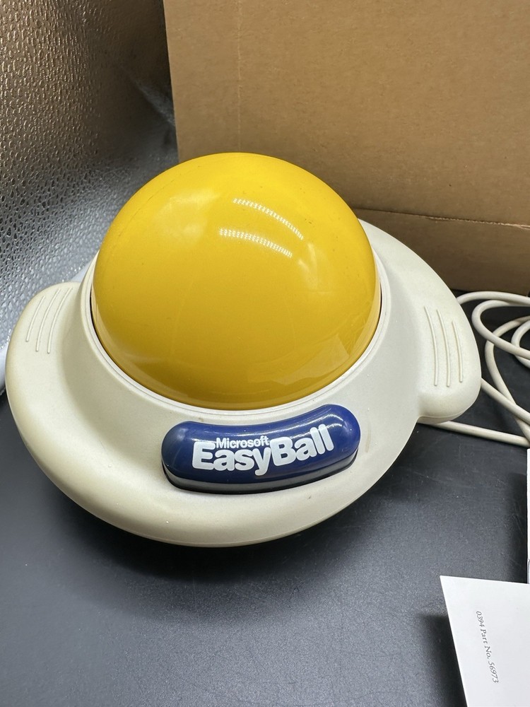 Microsoft Easyball Vintage Children’s Navigation Trackball PC Device-untested