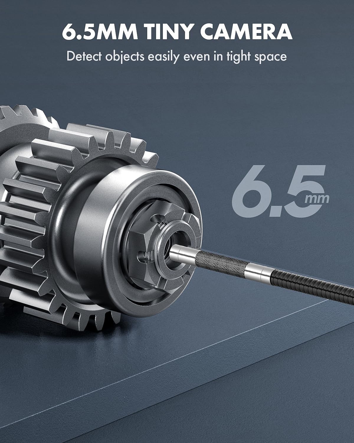 360° 4 Ways Articulating Borescope Inspection Camera Industrial Endoscope 6.5mm