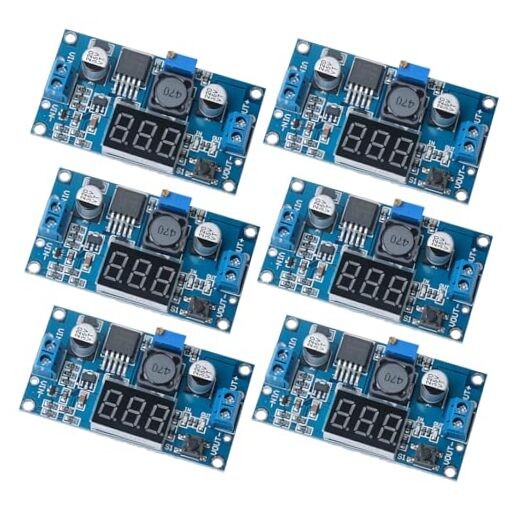 Blue LM2596 Adjustable DC-DC Buck Converter Step Down Module with LED 6PCS