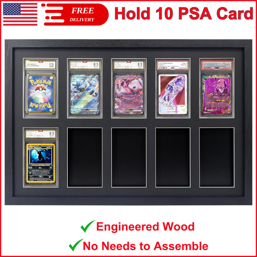 PSA Graded Card Display Frame Wall Mount Baseball Trading Card Display Case ONLY