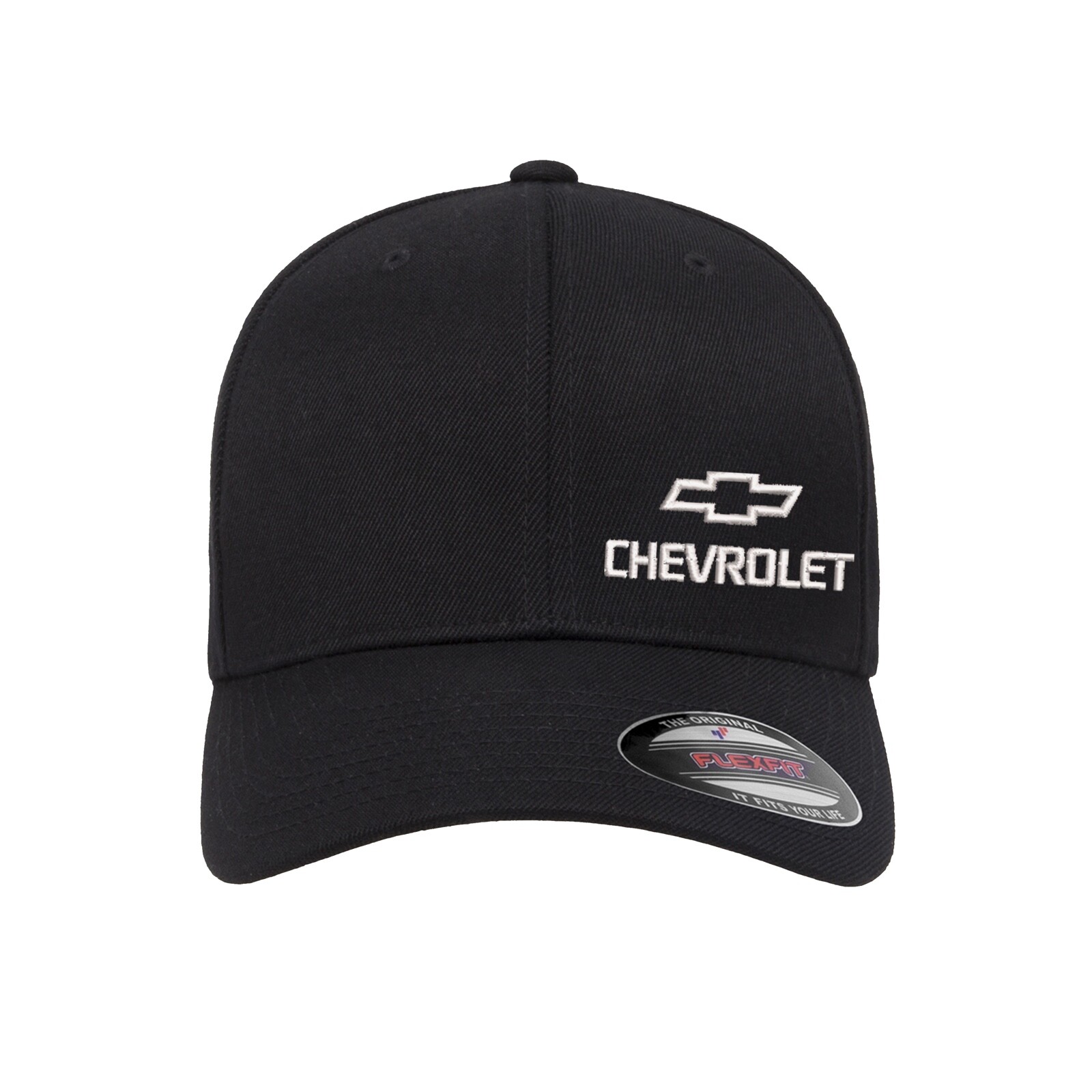 Chevrolet Side Logo Embroidered Flexfit Hat Flat and Curved