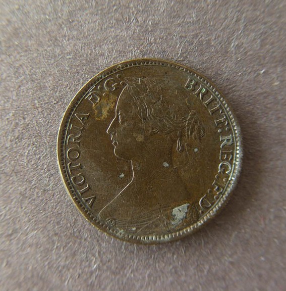 1861 GREAT BRITAIN 1 Farthing Coin