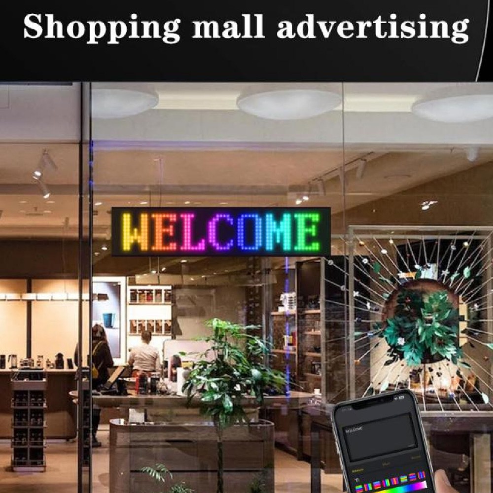 LED Car Sign Flexible LED Panel APP Control Custom Text Pattern