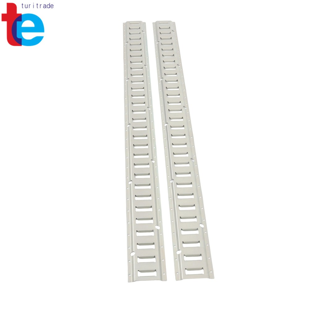 2PC 5' E-Track Tie-Down Rail For Truck Trailer Cargo Van Utility Silver