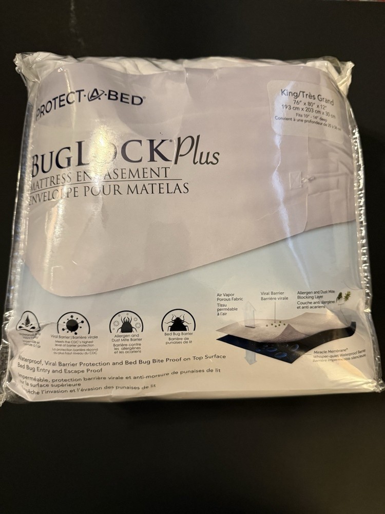 Protect-A-Bed BugLock Plus Waterproof King Mattress Encasement Bed Bug Proof