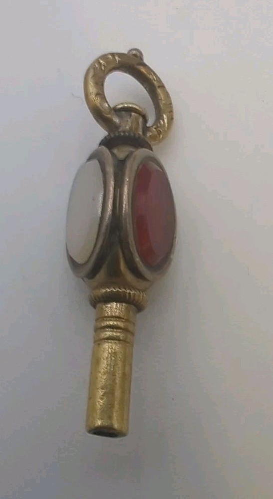 Victorian Pocket Watch Key 3 Stones