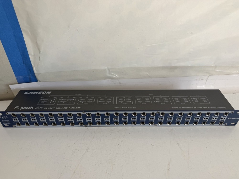 Samson S-Patch Plus 48-Point Balanced Audio Patchbay with 1/4 Inch Phone Jacks