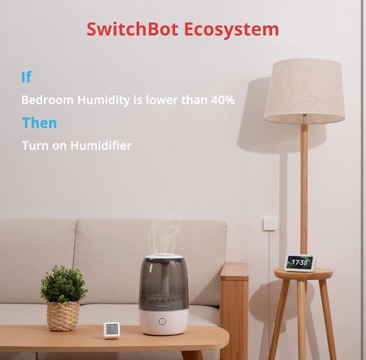 Switchbot thermometer & Hygrometer, Smart Bluetooth Temperature Humidity Sensor