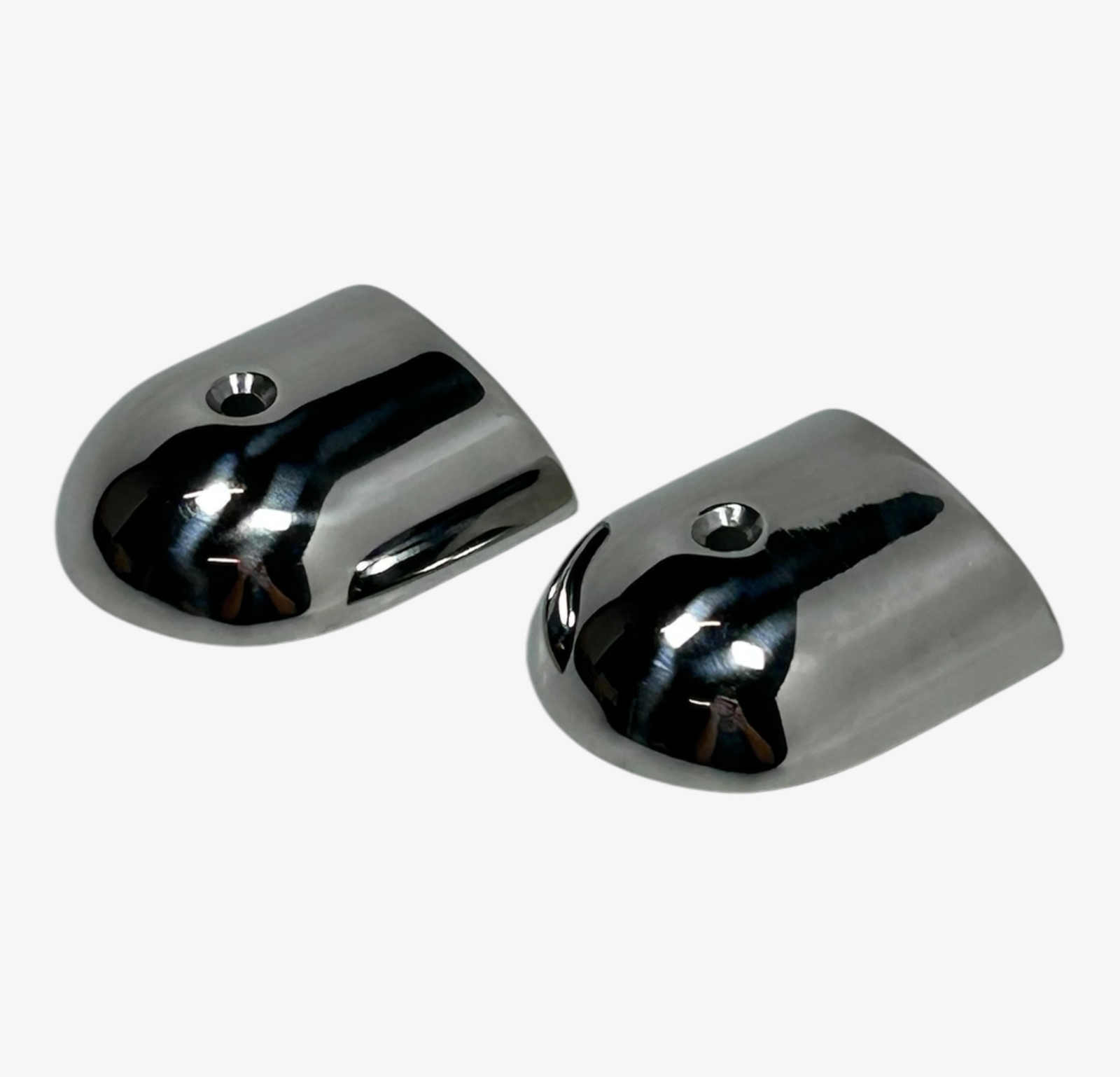 Taco Marine F16-0039, Stainless Steel Boat Rub Rail End Caps 1 7/8'' , Set Of 2