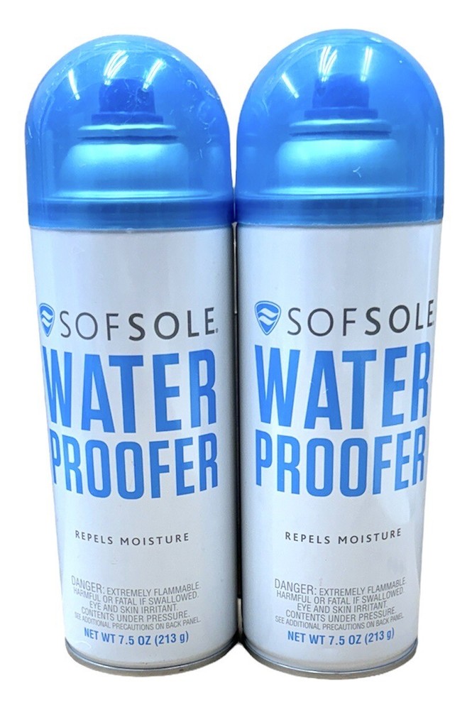 x2 Large Bottles Sof Sole 7.5 oz Water Proofer Repels Moisture