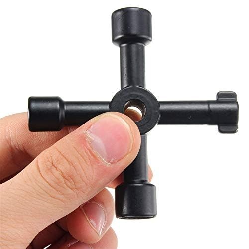 4-Way Multifunctional Utilities Key Tool for Electric Water Gas Meter Boxes
