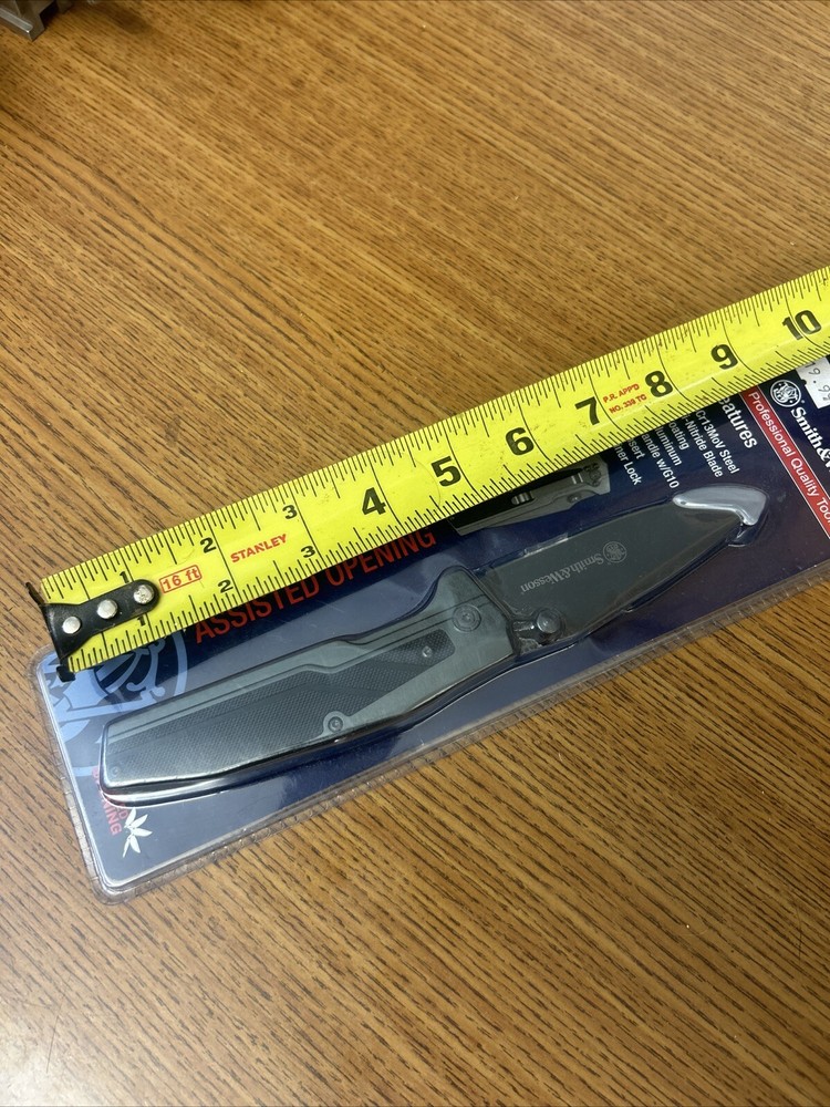 Smith & Wesson Liner Lock G10 Handle Knife - Ti-Nitrade Blade S&W