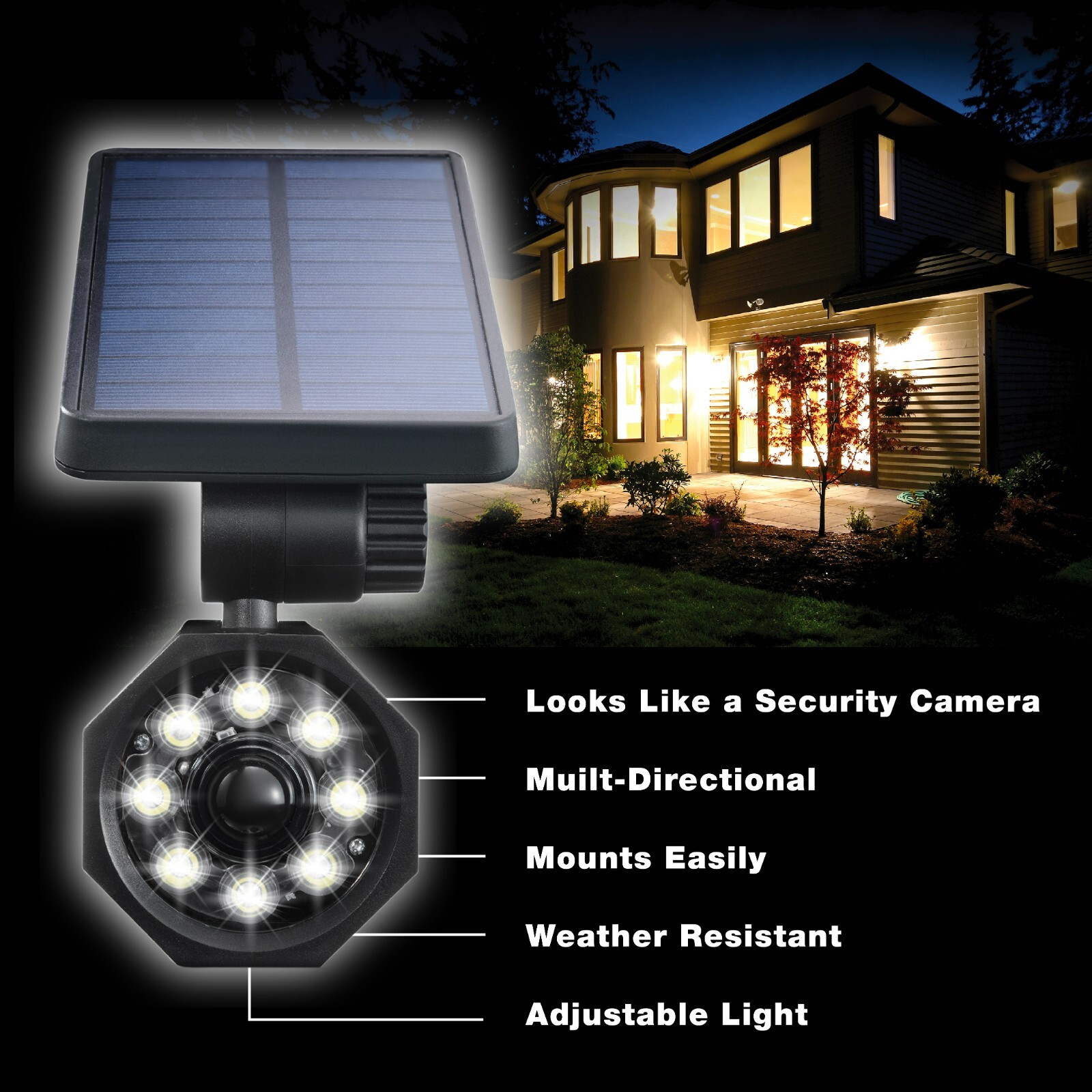 Bell + Howell Bionic Spotlight Original LED Solar Outdoor Motion Sensor Light