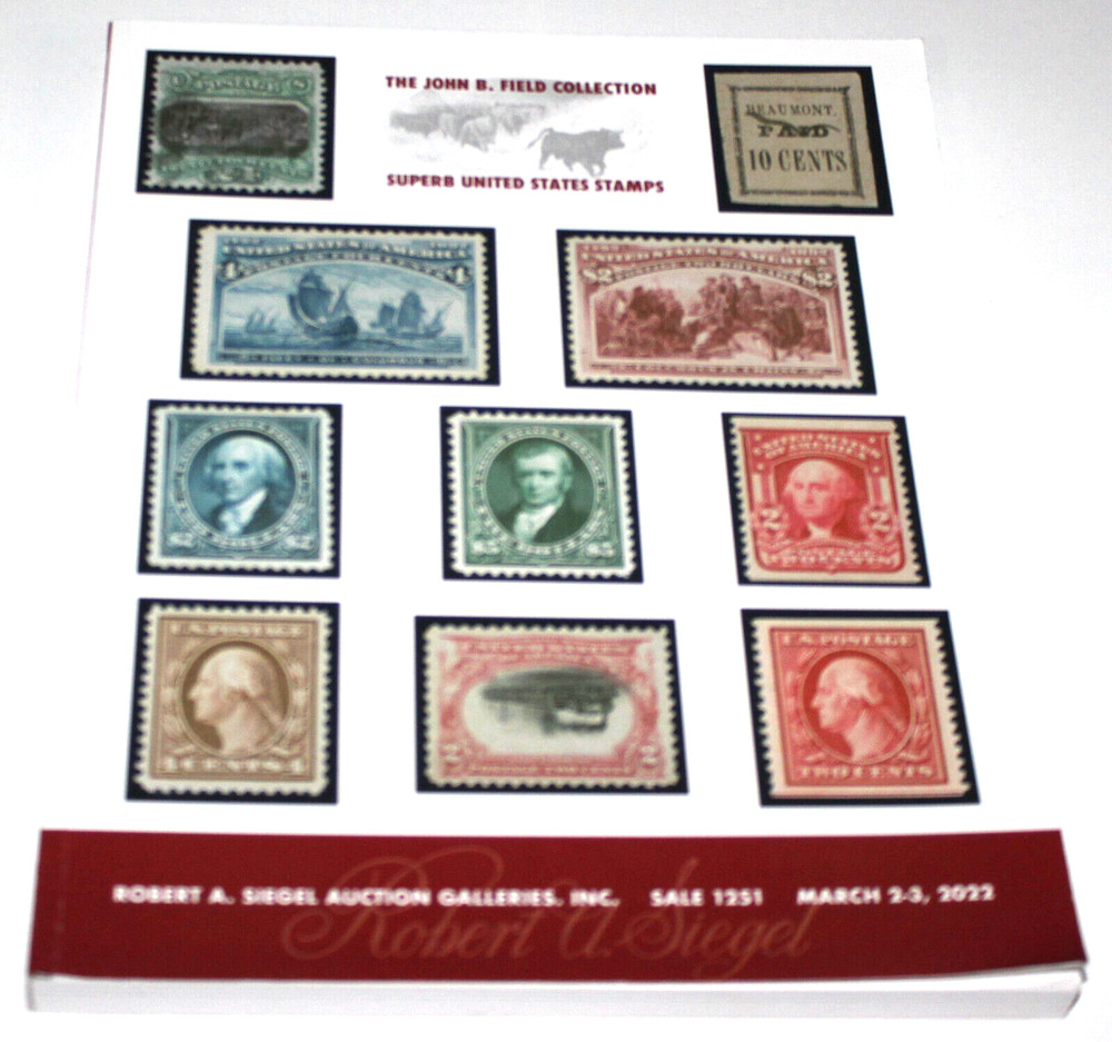 Stamp Auction Robert Siegel John B Field Collection March 2022 LT