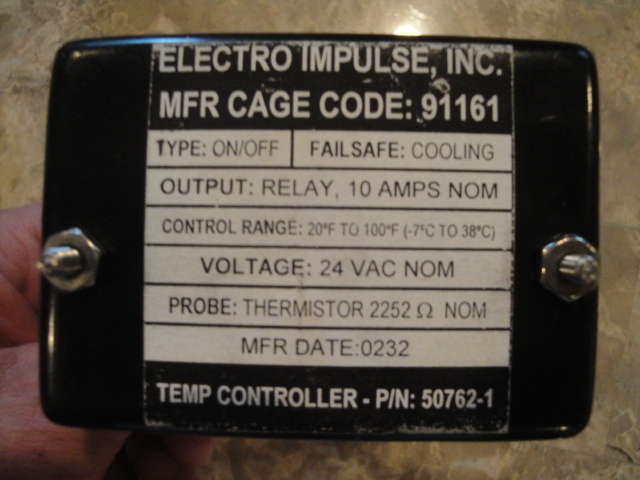 Electro Impulse Temp Controller pn 50762-1