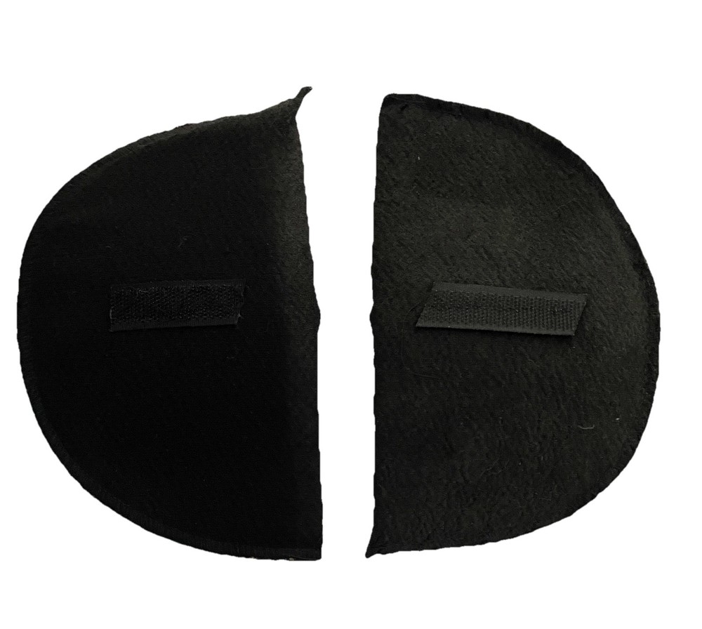 Vintage 90s Hook and Loop Black SHOULDER PADS For Sewing Projects