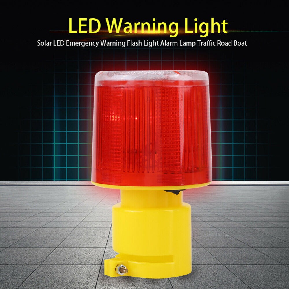 Waterproof Solar LED Alarm Strobe Signal Security Caution Flash Warning Lights