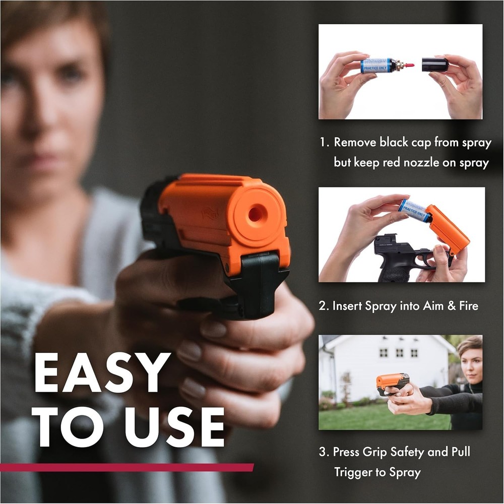 Aim and Fire Pepper Gel with Trigger and Grip Deployment System, 15-Foot 4.5-...
