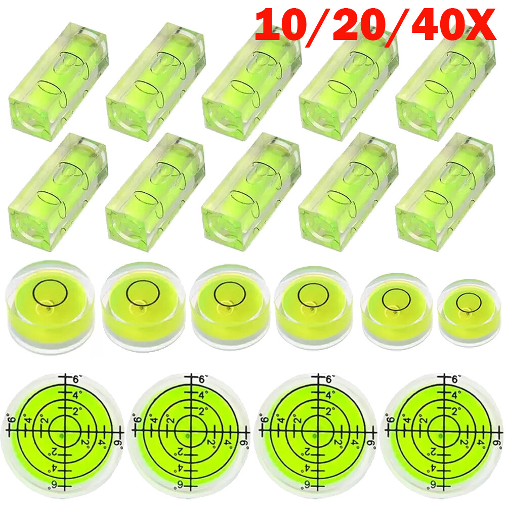 Lot Precision Circular Mini Spirit Level Set Meter Bubble Horizontal Ruler Tool