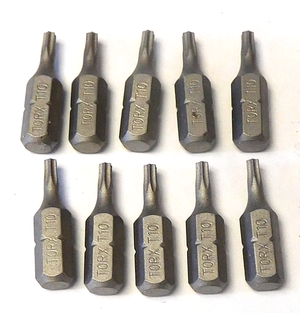Irwin 95031HH T10 x 1" Torx Insert Bits 10 Pack