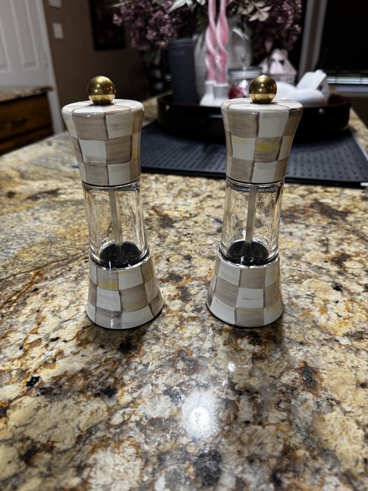 mackenzie childs mocha check Grinder