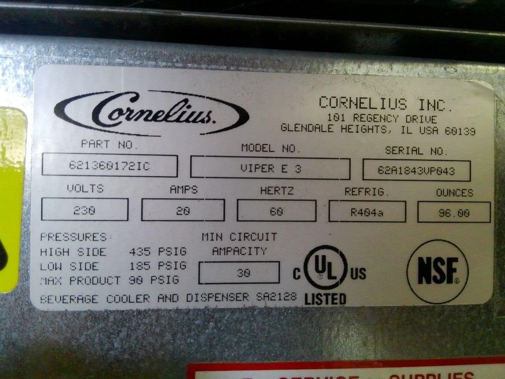 Cornelius Viper E 3 Frozen Drink Machine