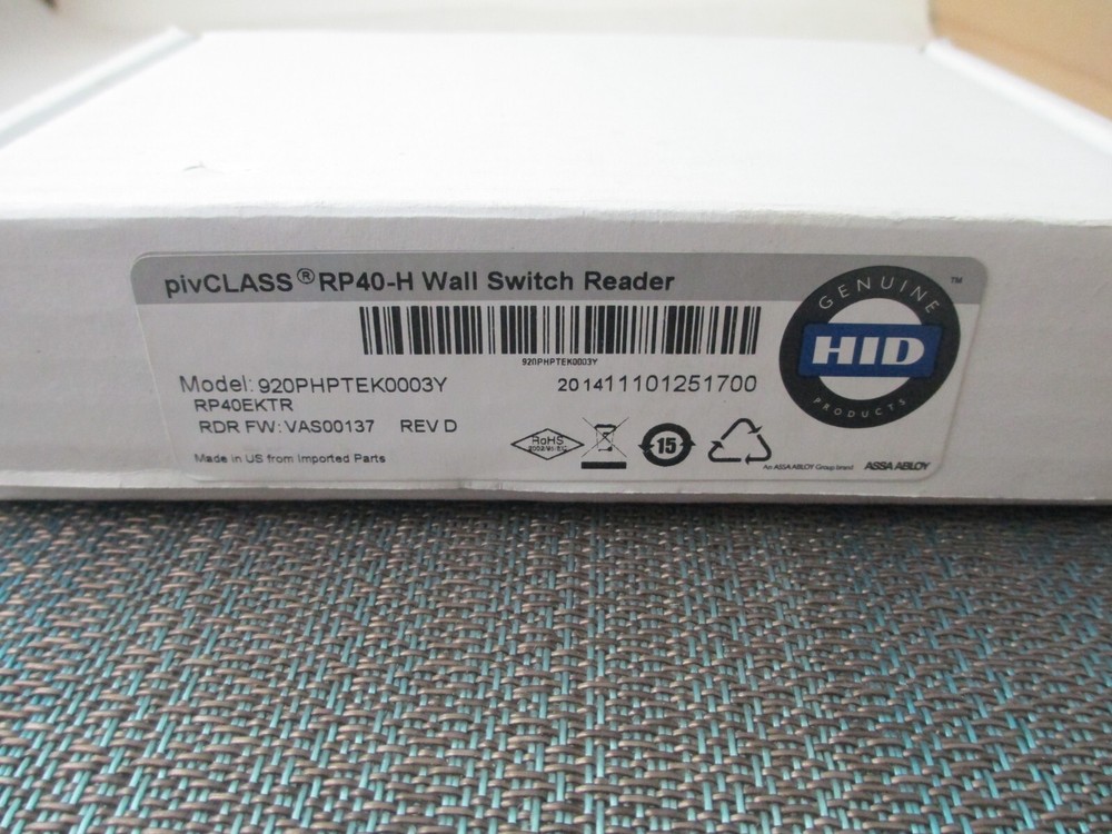 HID RP40-H Wall Switch Reader NEW! 920PHPTEK0003Y