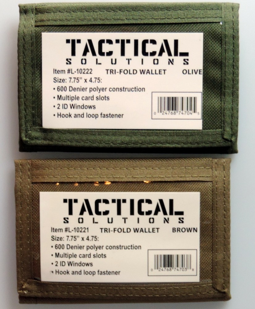 Tactical Military Tri- Fold Polyester Wallet with Multiple Card Slots