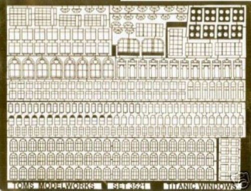 Tom's Model 1/350 Titanic Window details set 3521 x