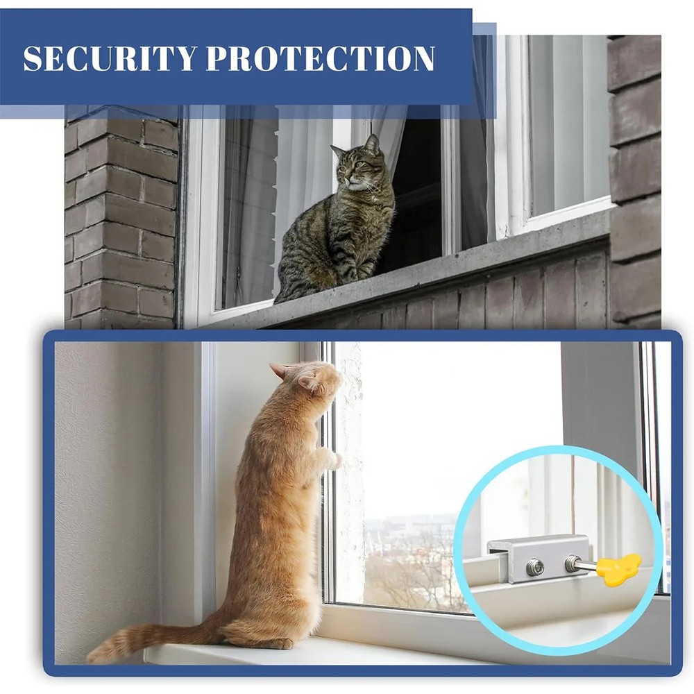 4pcs/set sliding window locks door security locks window security bars with key