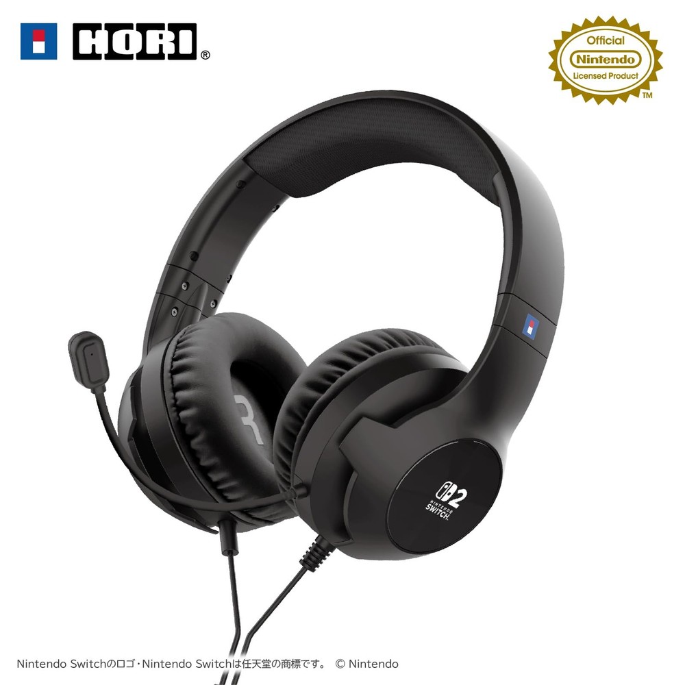 HORI Gaming Headset Stoneard for Switch 2, Black
