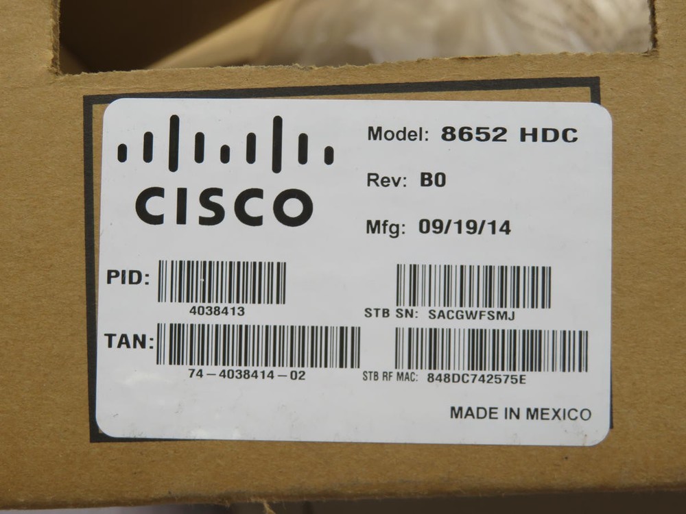 CISCO 8652HDC CABLE TV RECORDER T205506