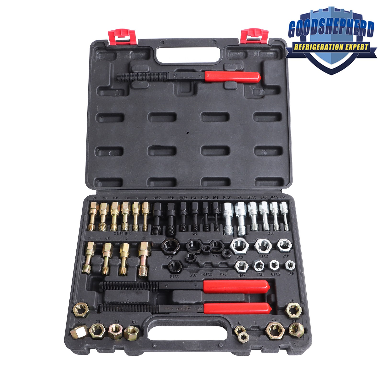 49Pieces Thread Chaser Set UNC UNF Metric Thread Restorer Tool Rethreading Kit