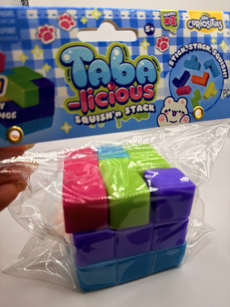 ORB Curiosities Taba-licious Squish'n Stack Brain Teaser Cube Multicolor Toy 5+