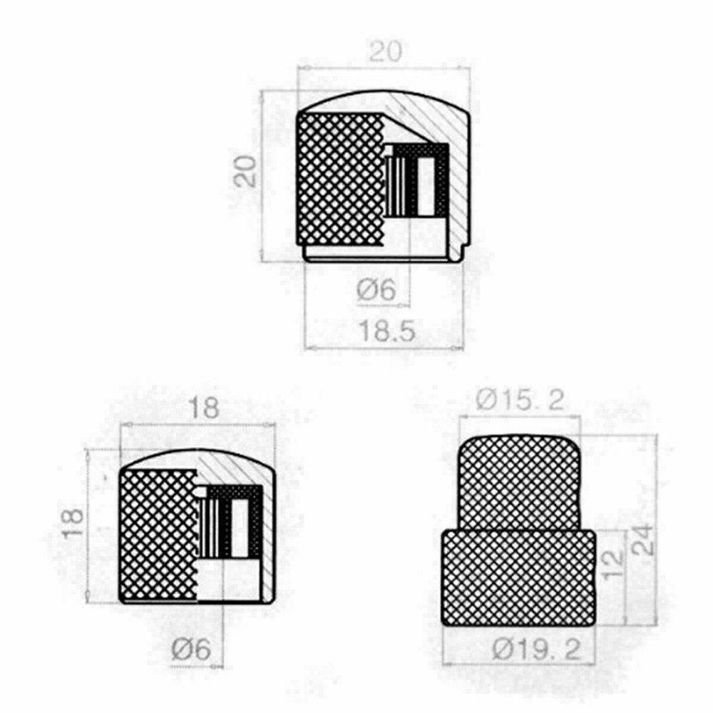 Gold Stacked Dual Control Audio Knob Concentric
