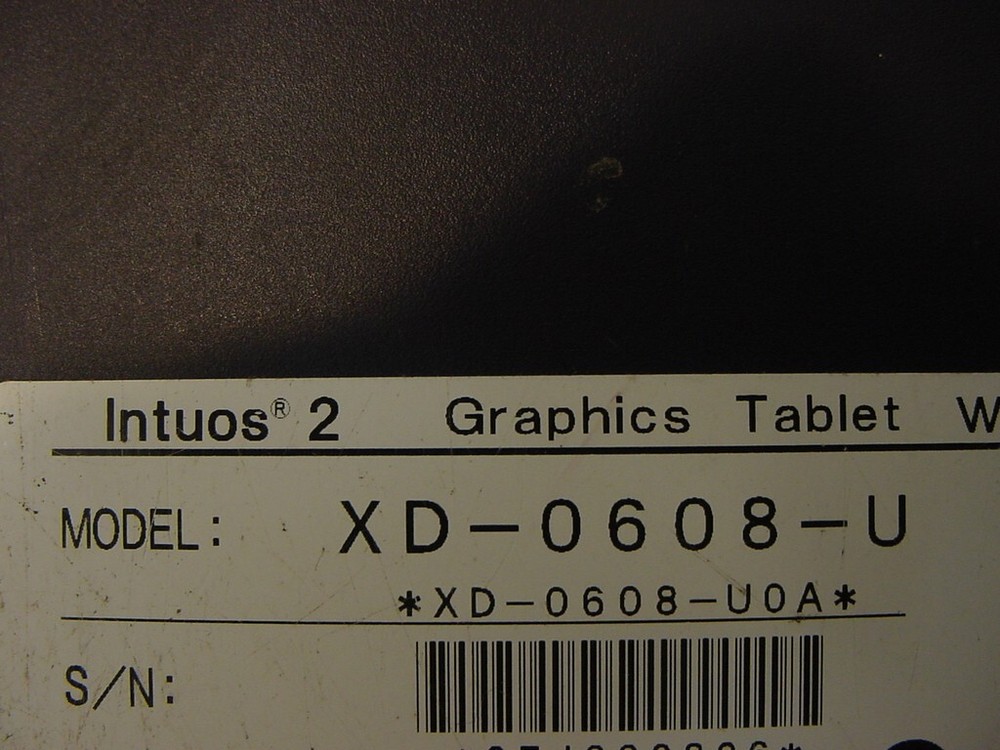 WACOM INTUOS 2GRAPHICS DRAWING TABLET XD-0608-U