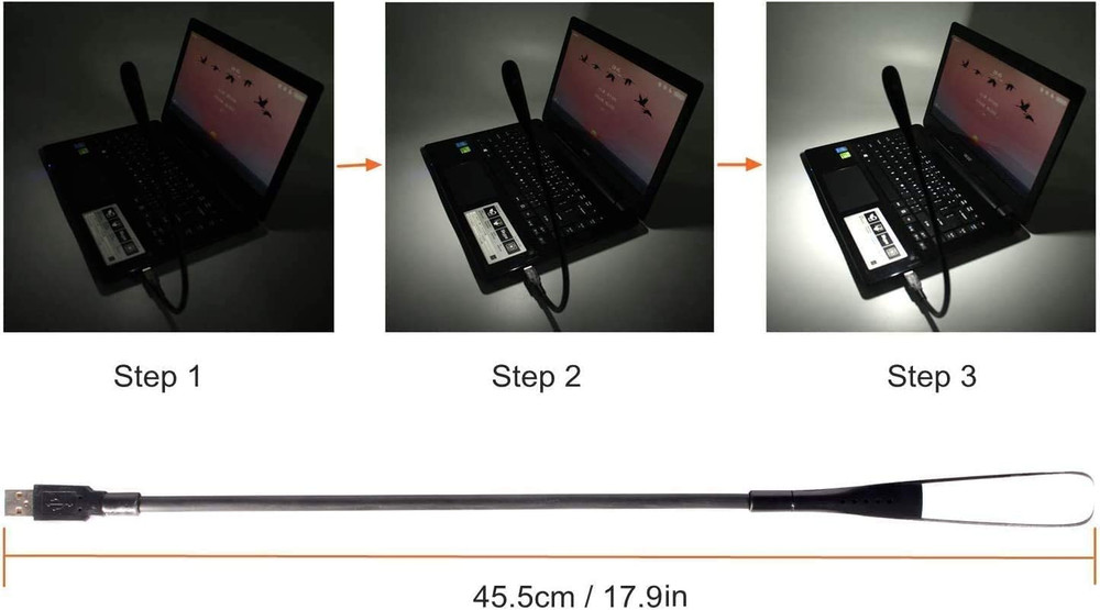 EBYPHAN Dimmable USB Lamp, Flexible USB Keyboard Light, Mini USB Light for Lapto