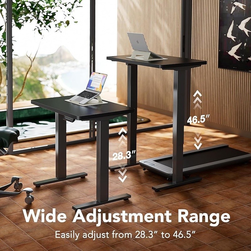 Electric Standing Desk Adjustable Height 4 Memory Settings Anti-Collision System