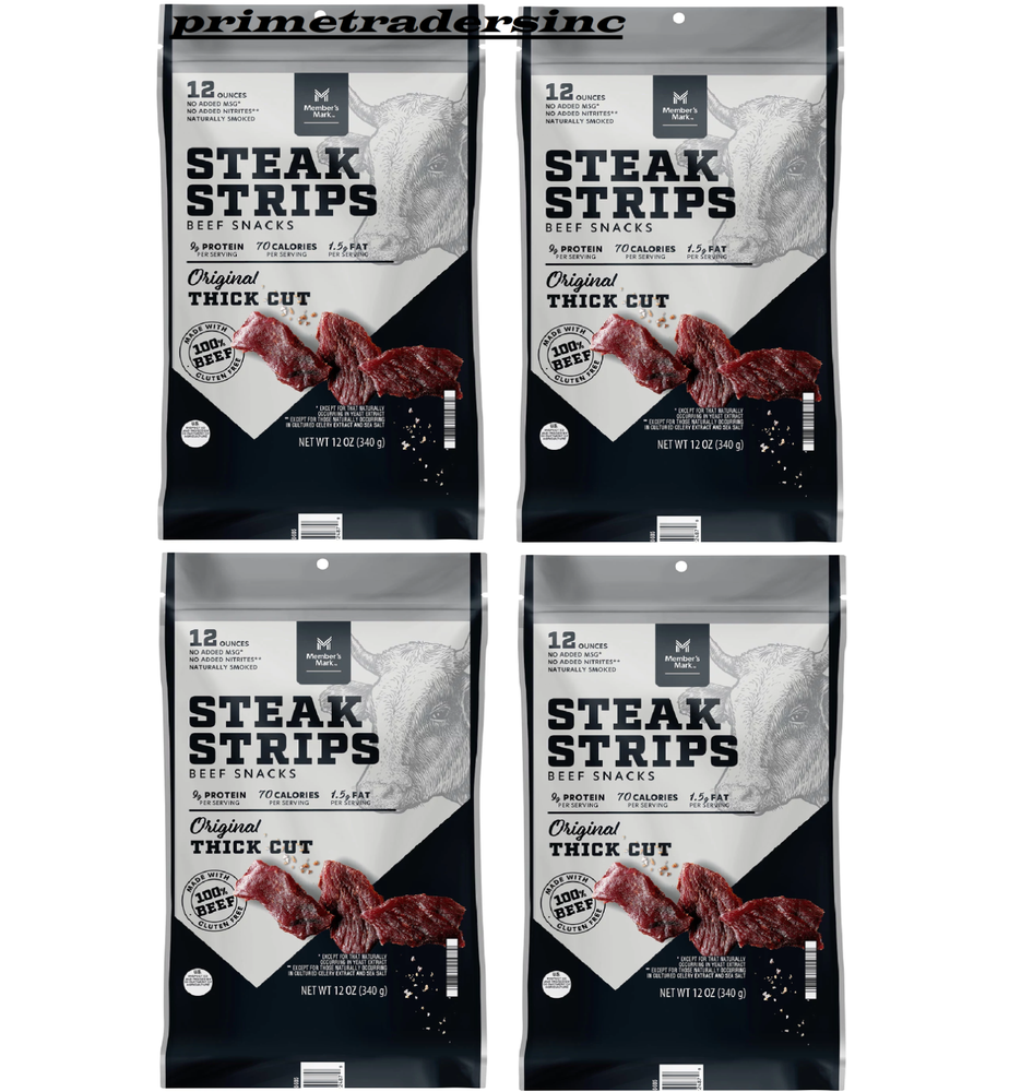 4 Pack - Member's Mark Beef Steak Strips, 12 oz.